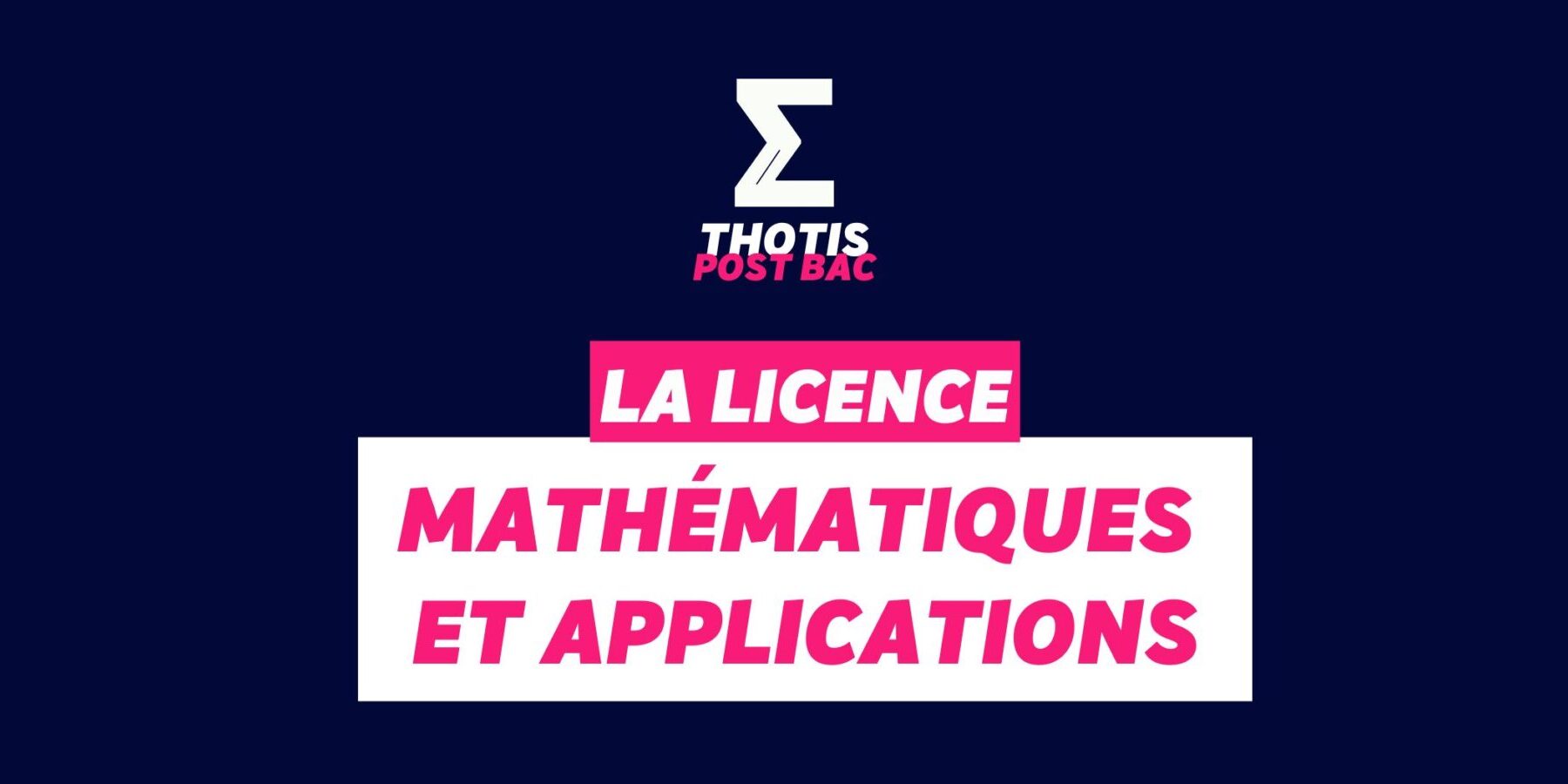 Licence Mathématiques et Applications