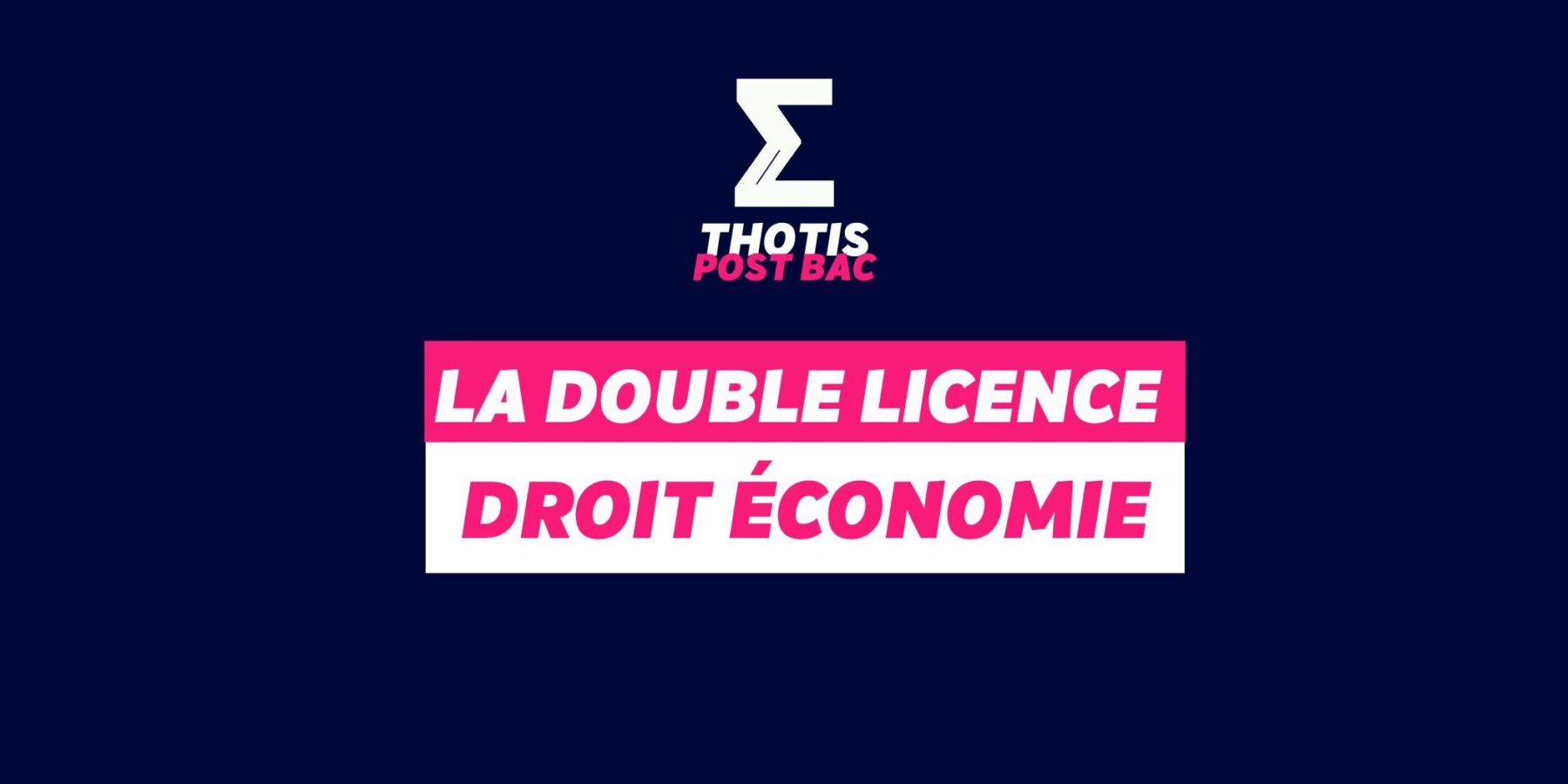 Double licence Droit Économie