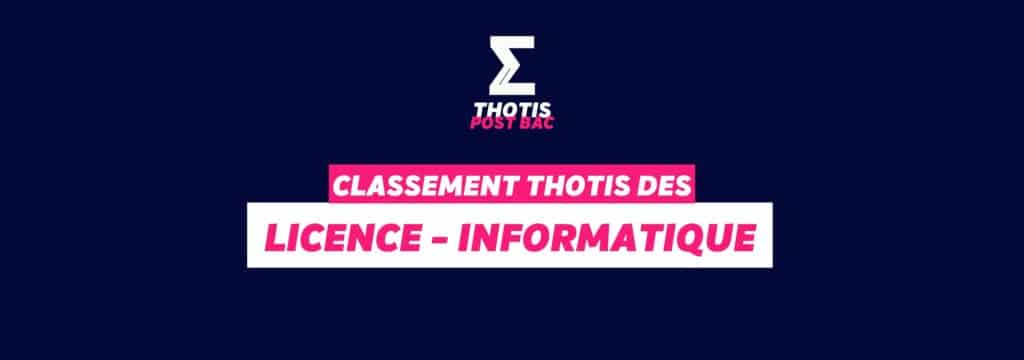 Classement licence informatique