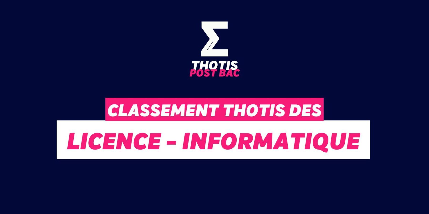 Classement licence informatique