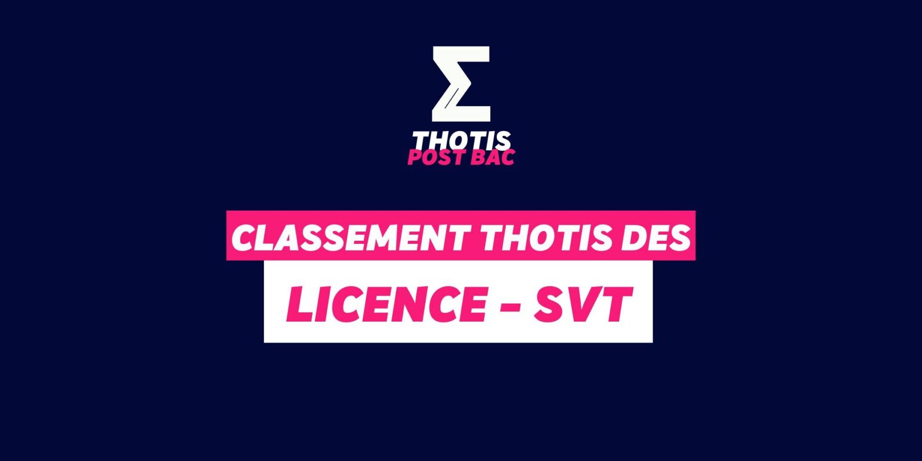 Classement licence SVT