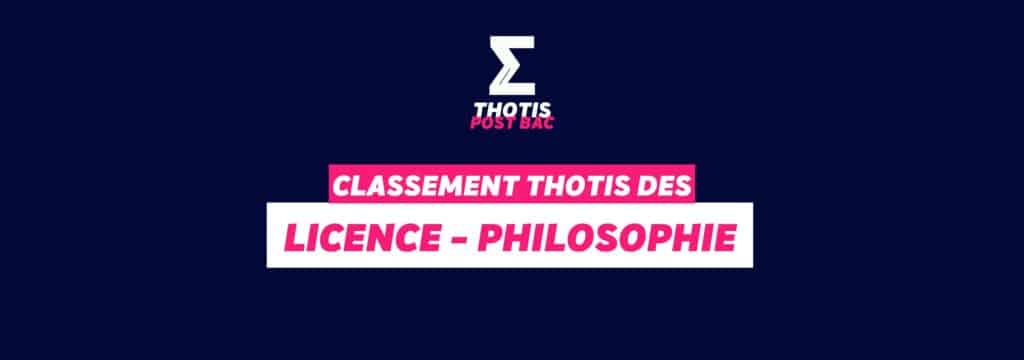 Classement licence philosophie