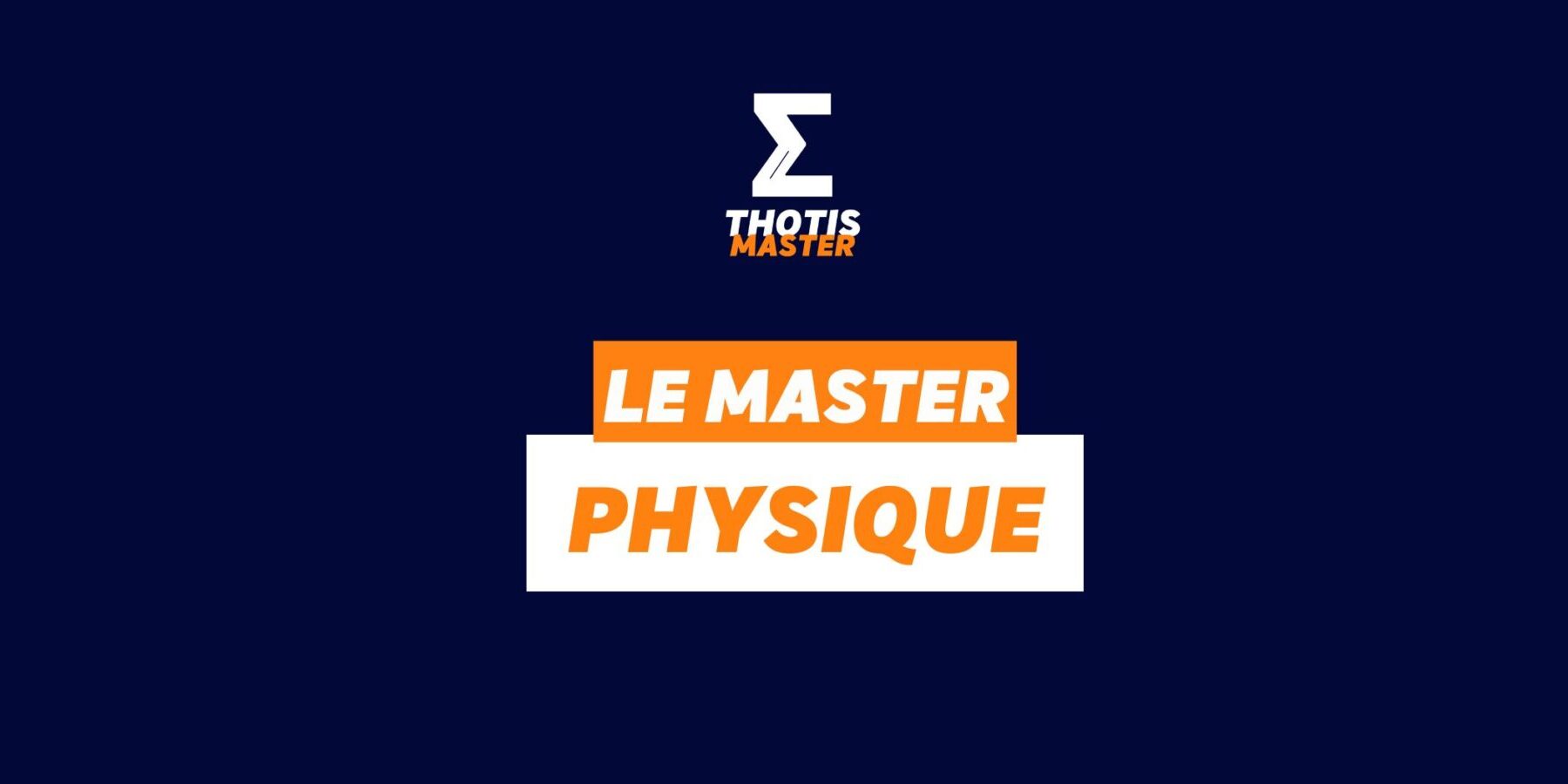 Master Physique