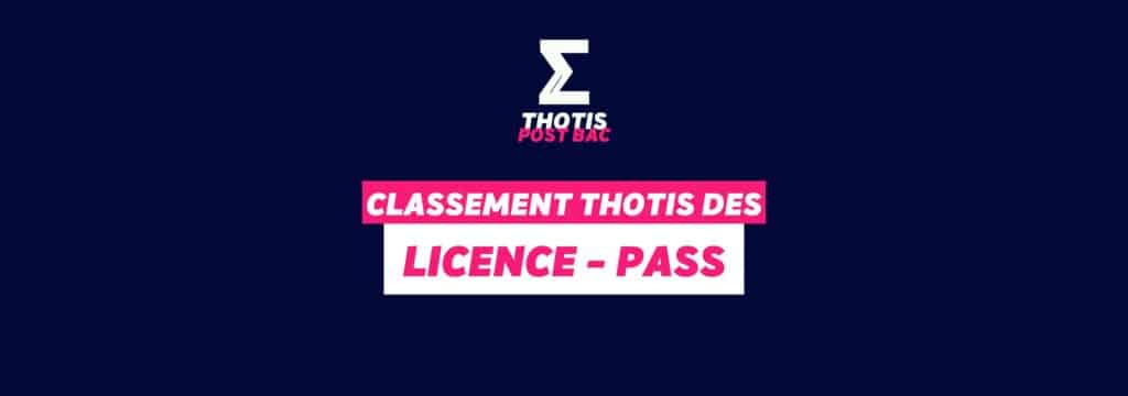 Classement licence PASS