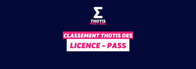 Classement licence PASS