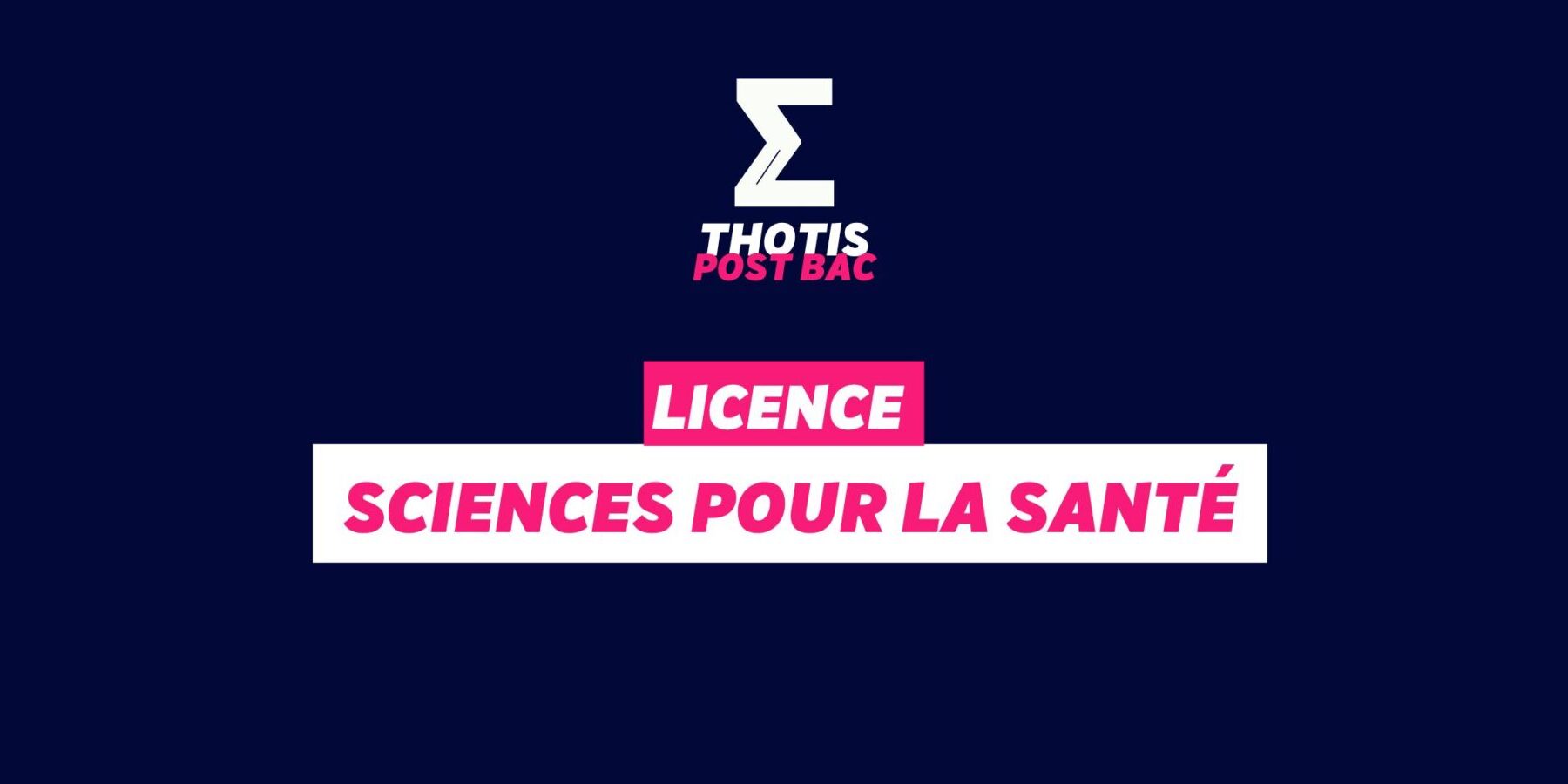 Licence Sciences pour la santé