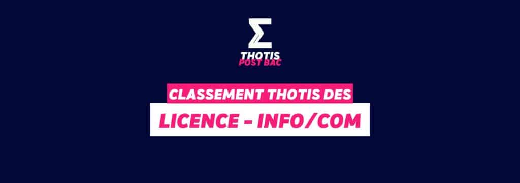 Classement licence Info-com
