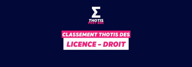 Classement licence droit