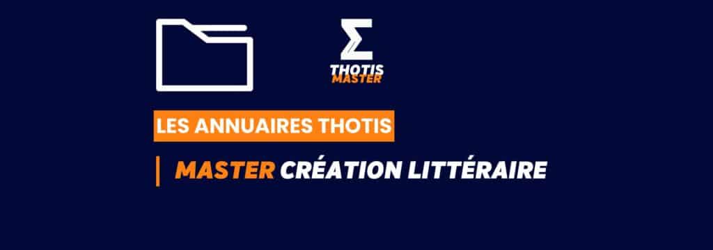 Thotis Annuaire - Master Création littéraire