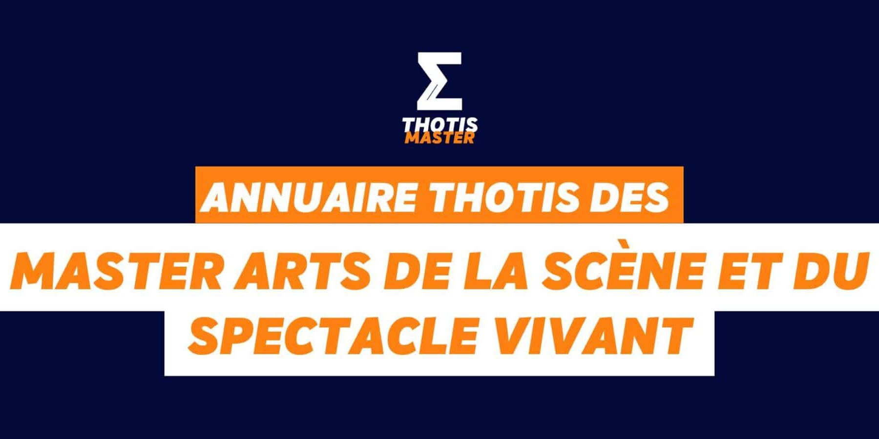 Annuaire master Arts de la scène et du spectacle vivant