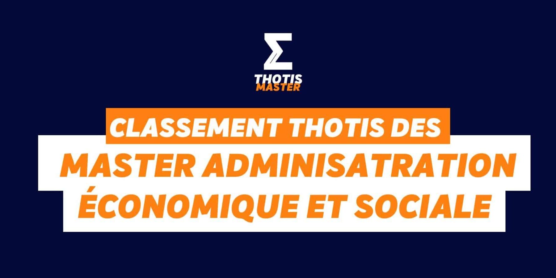 Masters Adminisatration économique et sociale