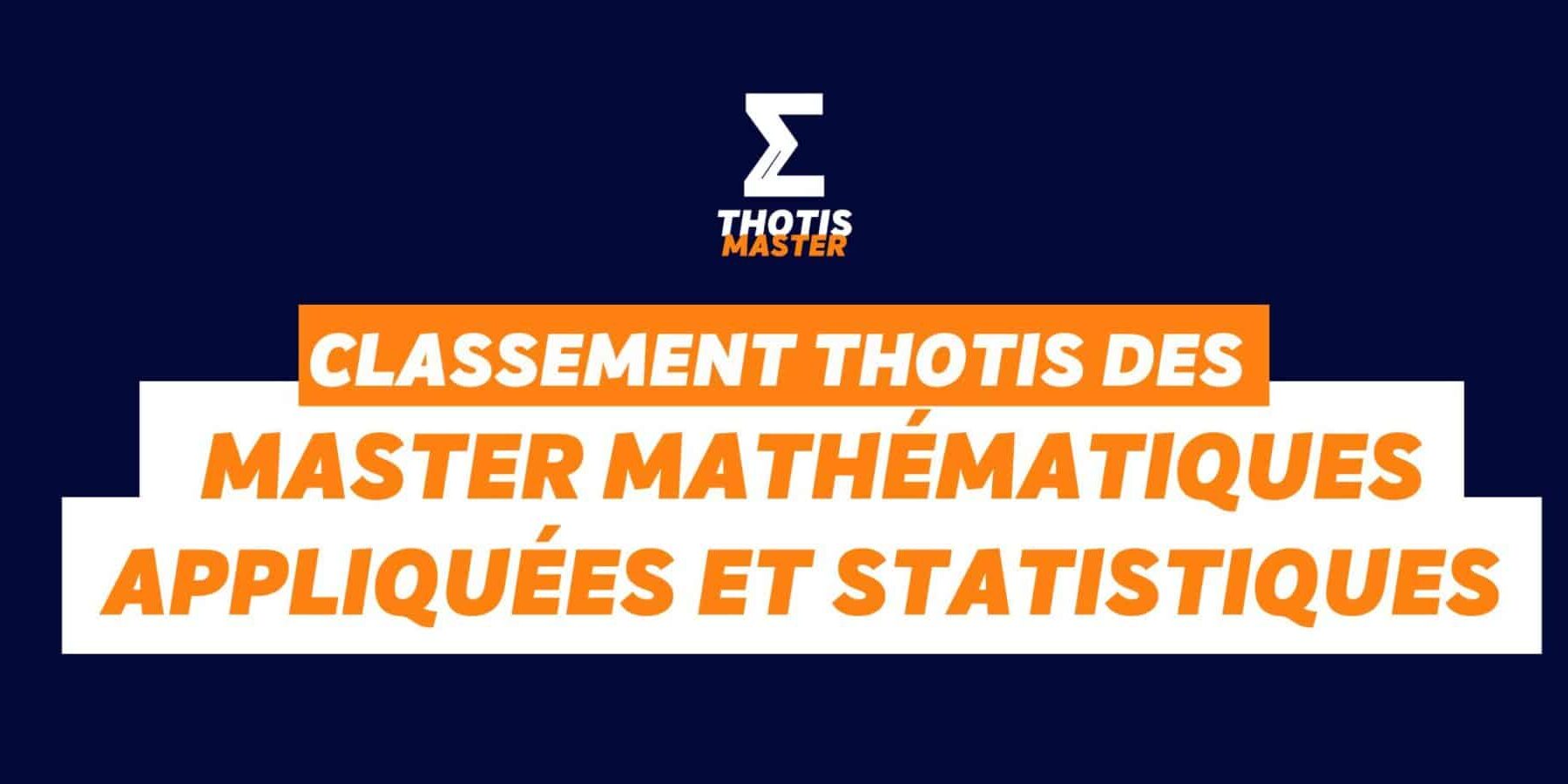 Mathématiques appliquées et statistiques