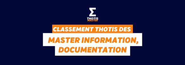 Classement Thotis Masters information, documentation en 2025