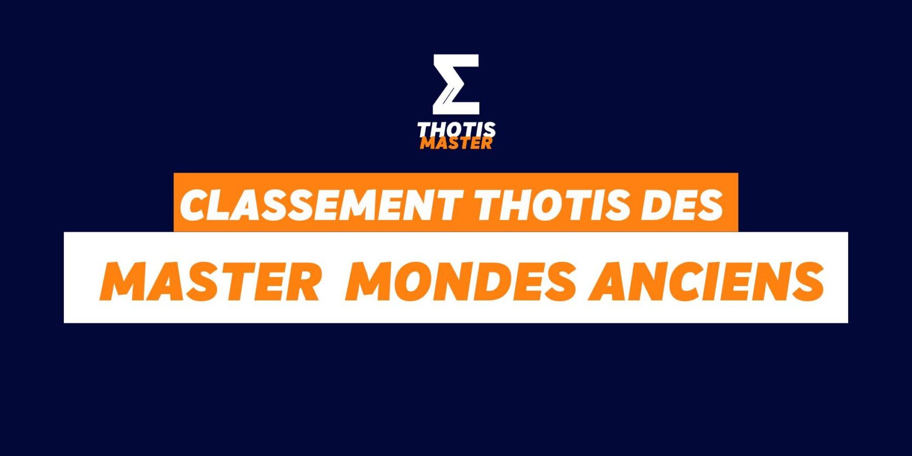 Masters masters Mondes anciens