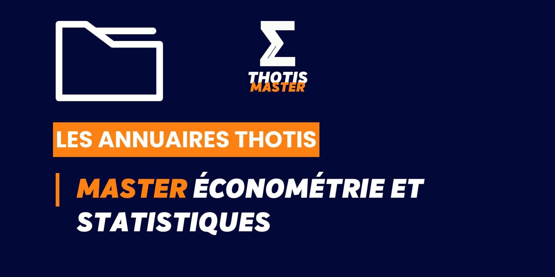 Thotis Annuaire - Master Économétrie et statistiques