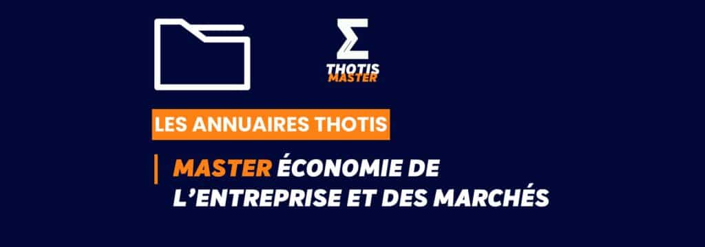 Thotis Annuaire - Master Économie de l’entreprise et des marchés