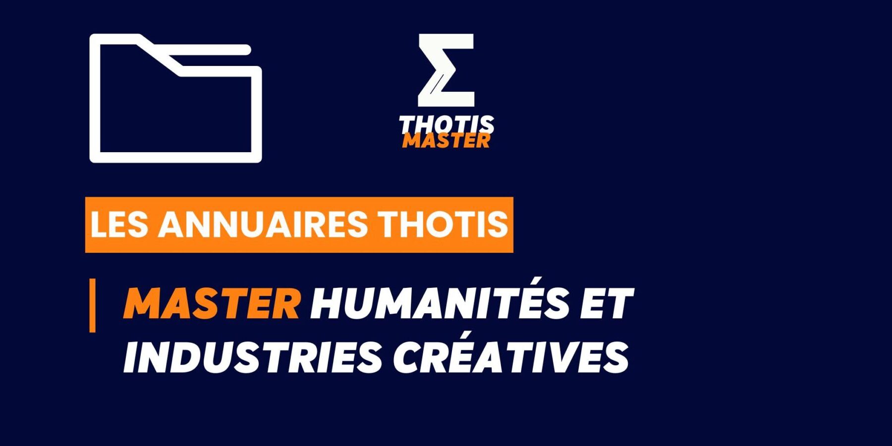 Thotis Annuaire - Master Humanités et industries créatives