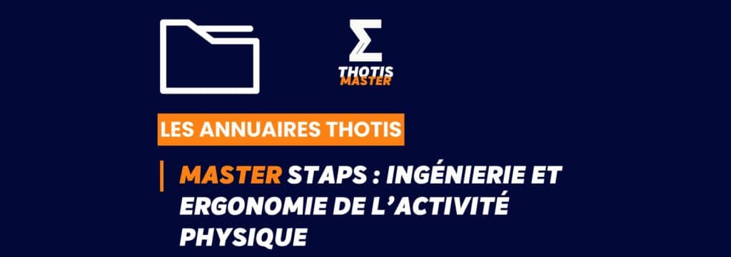 Thotis Annuaire - Master STAPS Ingénierie et ergonomie de l’activité physique