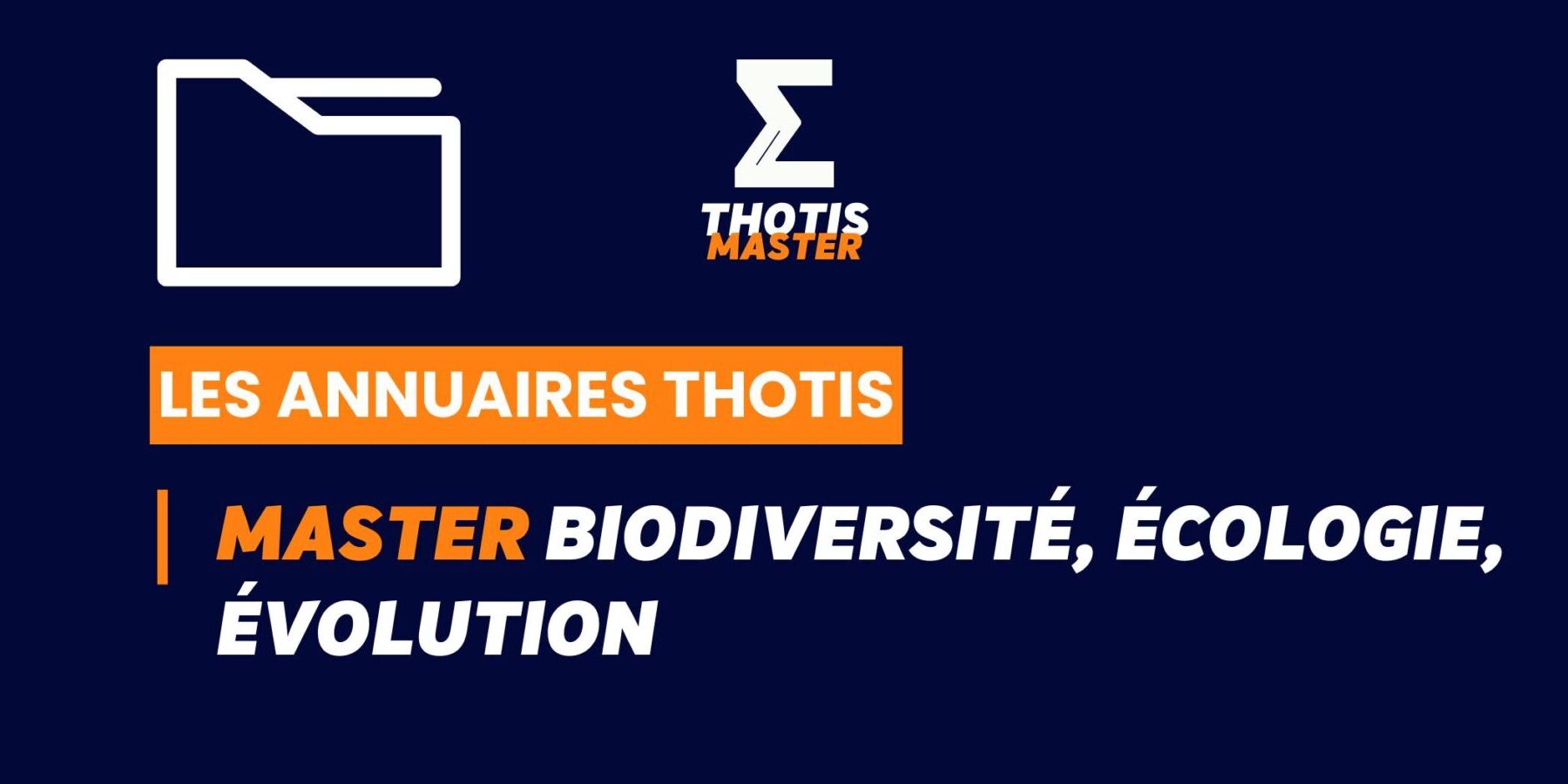 Thotis Annuaire - Master Biodiversité, écologie, évolution