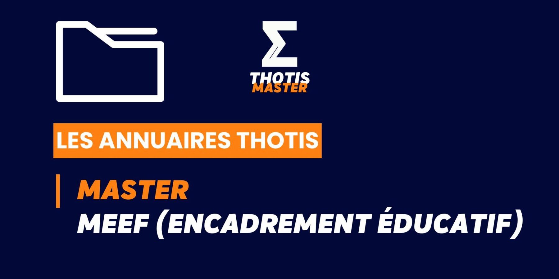 Thotis Annuaire - Master MEEF (encadrement éducatif)