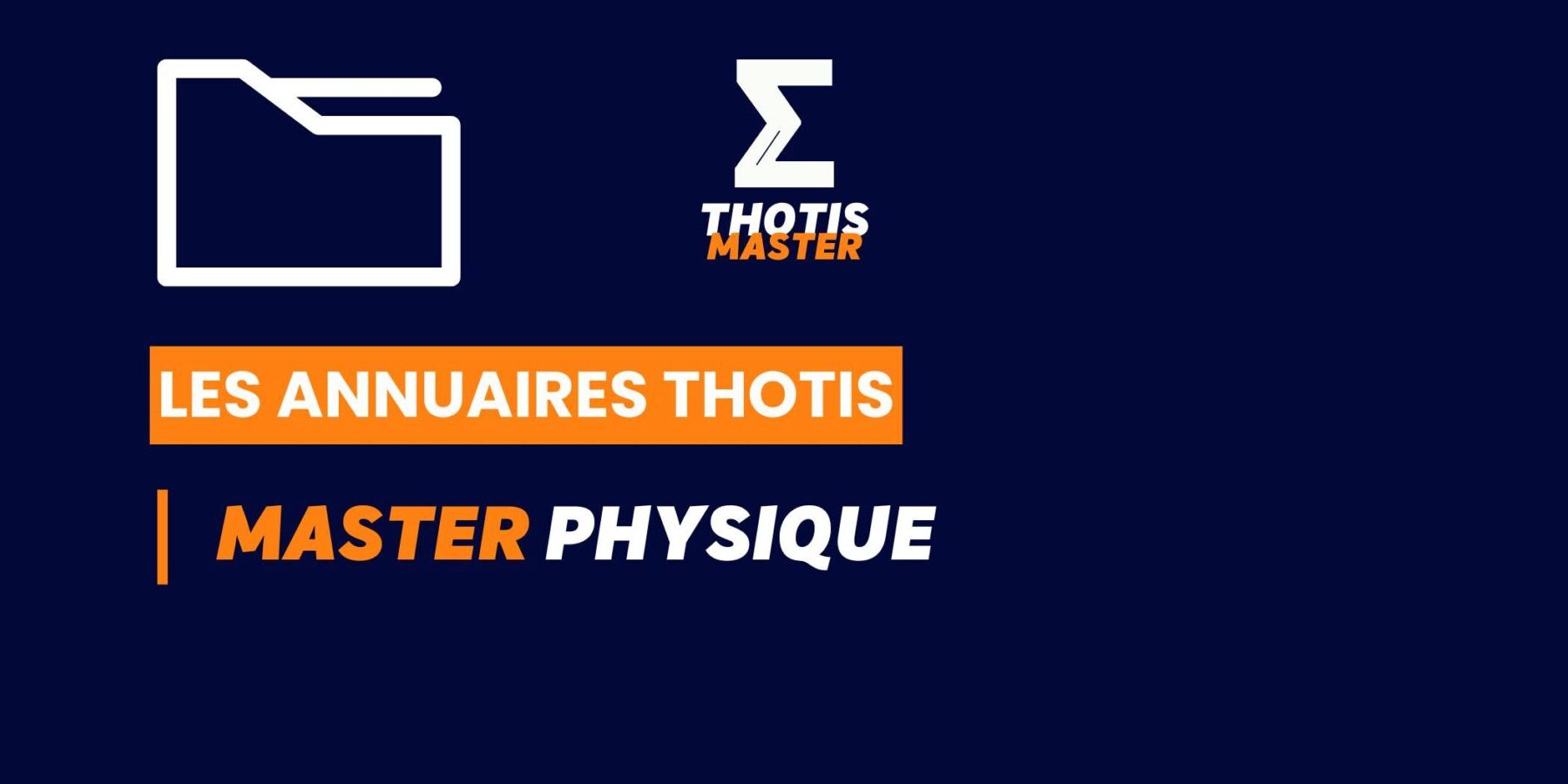 Thotis Annuaire - Master Physique