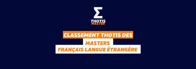 Thotis Classement MASTER Français langue étrangère