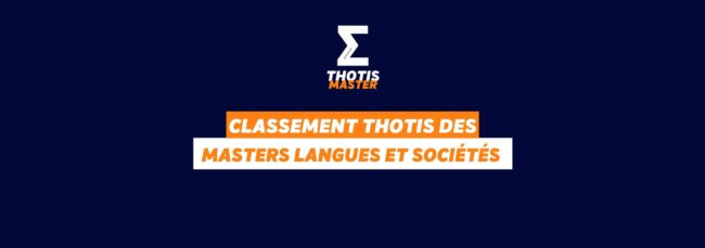 Thotis Classement MASTER Langues et sociétés