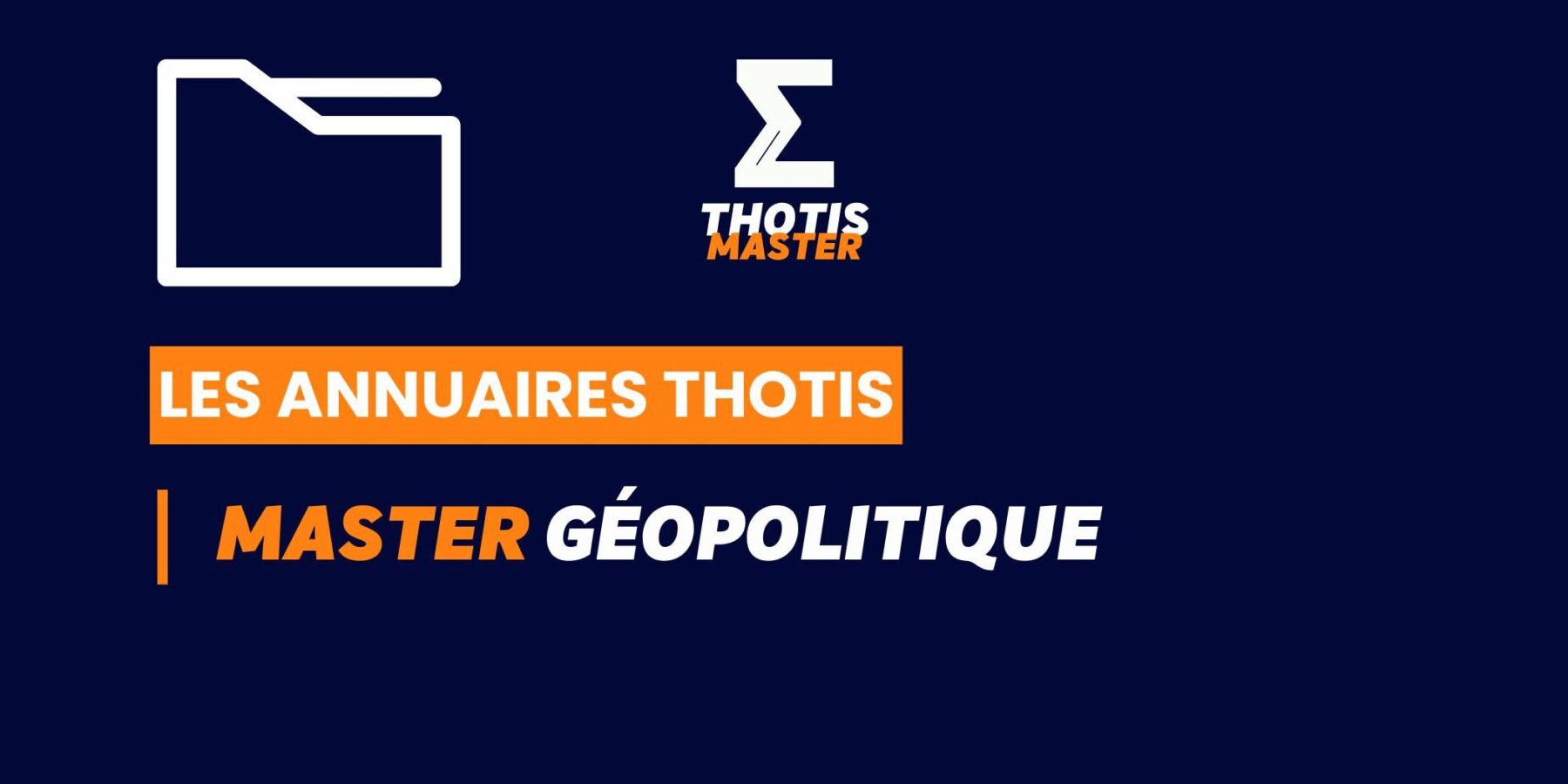 Thotis Annuaire - Master Géopolitique