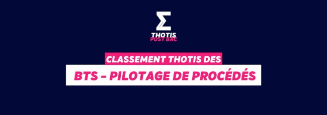 Classement BTS - Pilotage des procédés