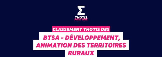 Classement BTSA - Développement, animation des territoires ruraux