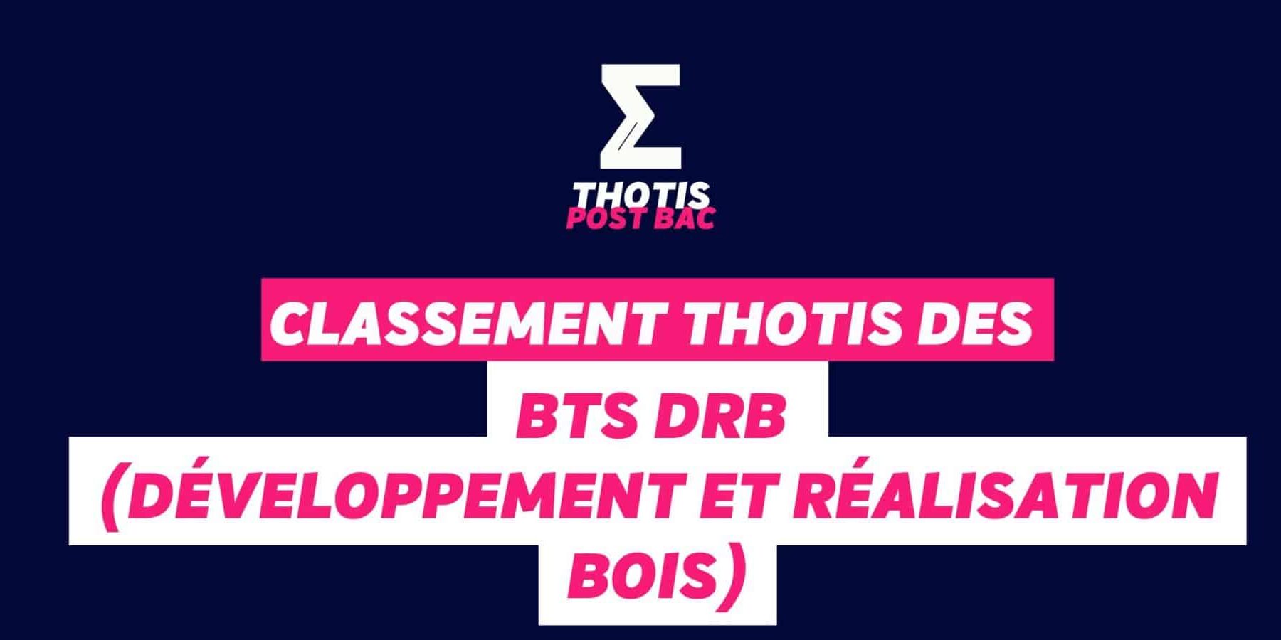 Classement Thotis des BTS DRB (Développement et réalisation bois) en 2025