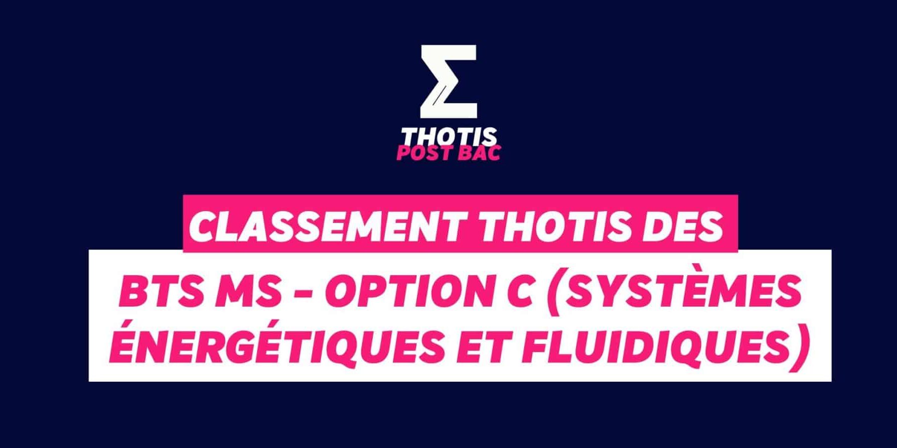 Classement Thotis des BTS Systèmes énergétiques et fluidiques en 2025