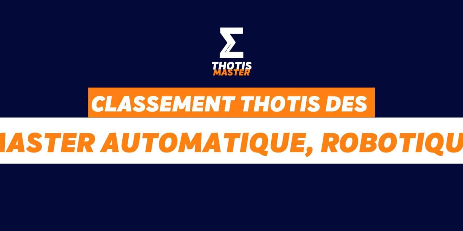 Thotis Annuaire master Automatique, robotique